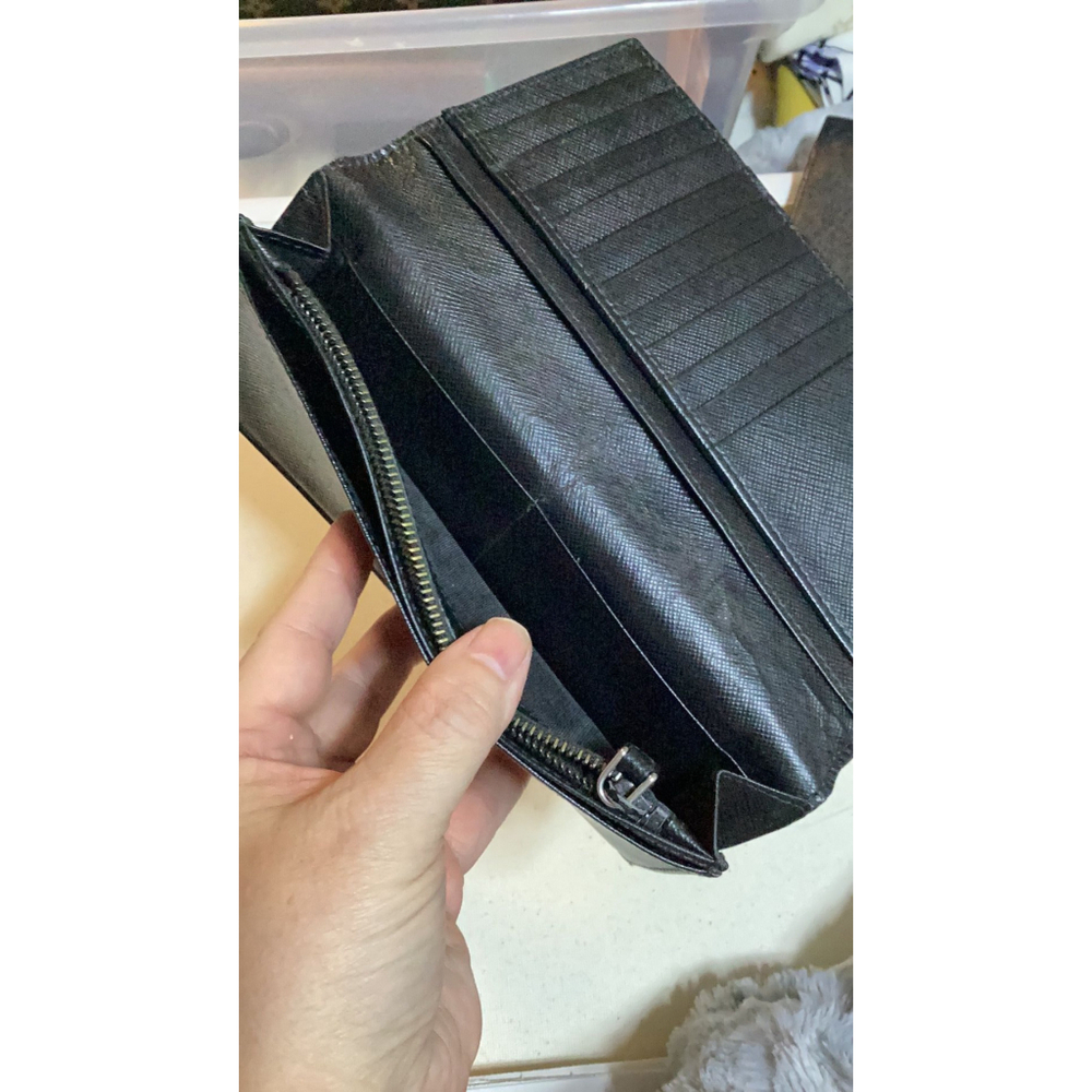 Prada long wallet black blue NOT GOING LOWER. Resets to $170 Monday - Picture 5 of 8
